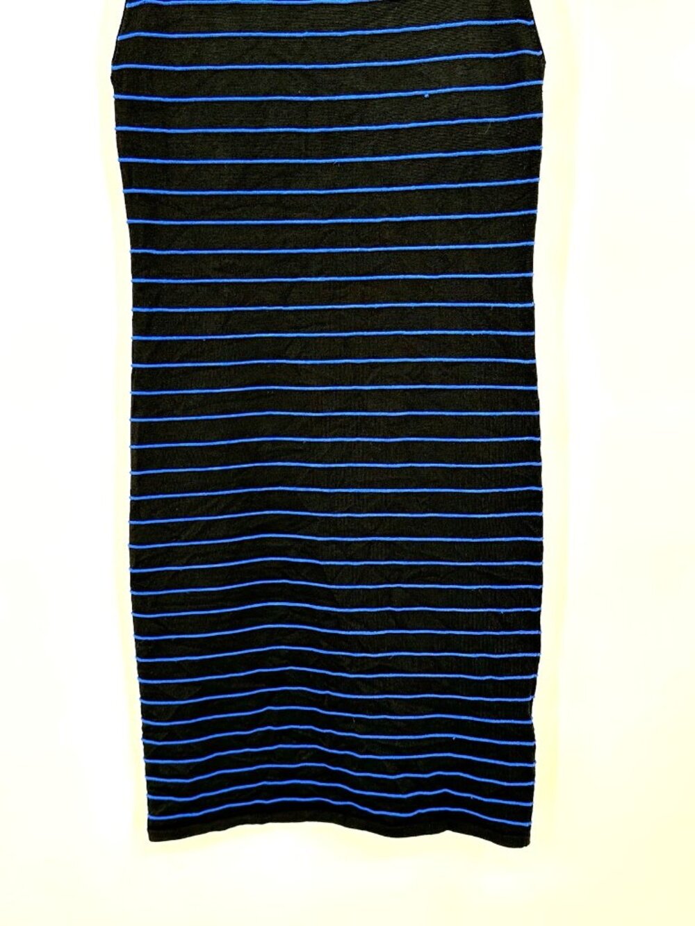 ALICE + OLIVIA dress sheath shift striped blue SMALL sleeveless knit beach - Picture 4 of 10